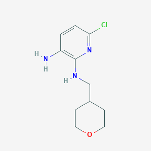 6-chloro-N2-((tetrahydro-2H-pyran-4-yl)methyl)pyridine-2,3-diamine