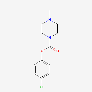 molecular formula C12H15ClN2O2 B8366802 4-Methylpiperazine-1-carboxylic Acid 4-chlorophenyl Ester 