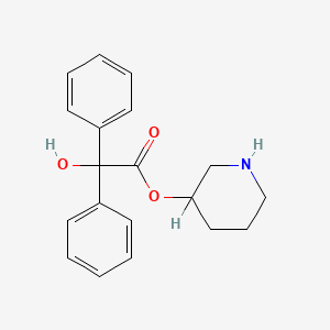 molecular formula C19H21NO3 B8366809 3-Piperidyl benzilate CAS No. 57258-61-4