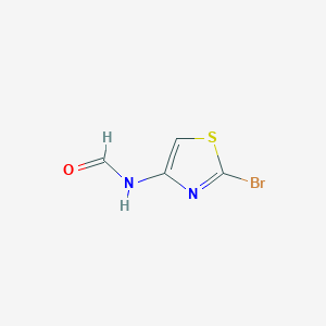 molecular formula C4H3BrN2OS B8366820 2-Bromo-4-formamidothiazole 