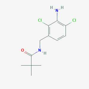 molecular formula C12H16Cl2N2O B8366848 N-(3-amino-2,4-dichloro-benzyl)-2,2-dimethyl-propionamide 