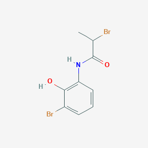 molecular formula C9H9Br2NO2 B8366854 2-Bromo-N-(3-bromo-2-hydroxyphenyl)propionamide 