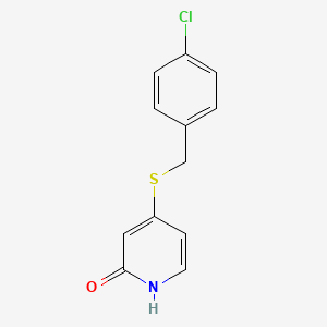 molecular formula C12H10ClNOS B8366877 4-(4-chlorobenzylthio)pyridin-2(1H)-one 