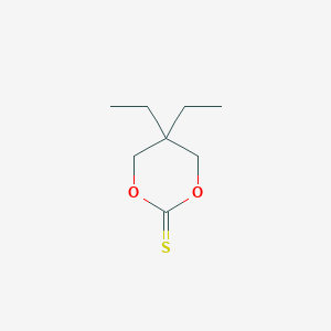 molecular formula C8H14O2S B8366896 5,5-Diethyl-1,3-dioxane-2-thione 