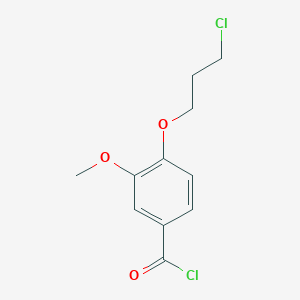 molecular formula C11H12Cl2O3 B8366903 4-(3-Chloropropoxy)-3-methoxybenzoyl chloride 