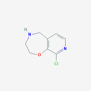molecular formula C8H9ClN2O B8366907 9-Chloro-2,3,4,5-tetrahydropyrido[4,3-f][1,4]oxazepine 