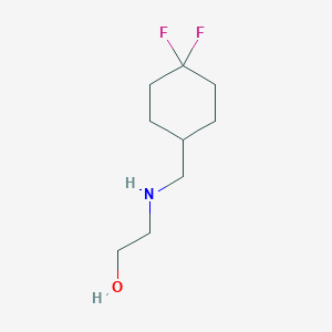 molecular formula C9H17F2NO B8366981 2-[(4,4-Difluoro-cyclohexylmethyl)-amino]-ethanol CAS No. 1123661-37-9