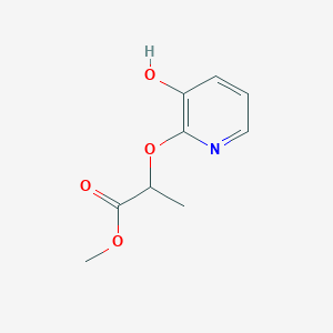 molecular formula C9H11NO4 B8367015 3-Hydroxy-2-{1-(methoxycarbonyl)ethoxy}pyridine CAS No. 353292-82-7