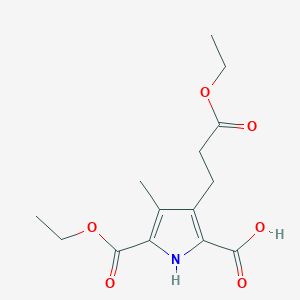 2-Carboxy-5-ethoxycarbonyl-3-(2-ethoxycarbonylethyl)-4-methylpyrrole