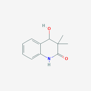molecular formula C11H13NO2 B8367041 4-Hydroxy-3,3-dimethyl-3,4-dihydro-1H-quinolin-2-one 