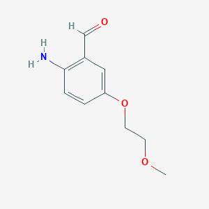 molecular formula C10H13NO3 B8367044 2-Amino-5-(2-methoxyethoxy)benzaldehyde 