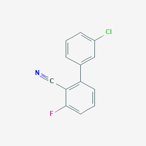 molecular formula C13H7ClFN B8367078 3'-Chloro-3-fluorobiphenyl-2-carbonitrile 