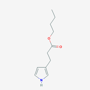molecular formula C11H17NO2 B8367085 butyl 3-(1H-pyrrol-3-yl)propionate 