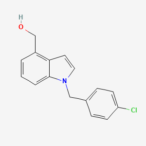 molecular formula C16H14ClNO B8367090 [1-(4-chlorobenzyl)-1H-indol-4-yl]methanol 