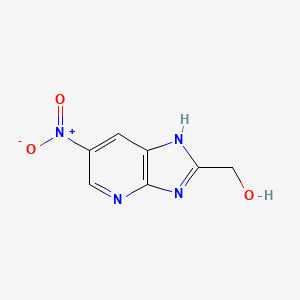 molecular formula C7H6N4O3 B8367107 (6-Nitro-3H-imidazo[4,5-b]pyridin-2-yl)-methanol 