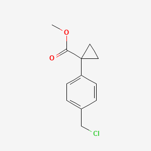 molecular formula C12H13ClO2 B8367164 Methyl 1-(4-chloromethylphenyl)cyclopropanecarboxylate 