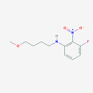 3-fluoro-N-(4-methoxybutyl)-2-nitroaniline