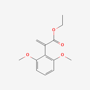 molecular formula C13H16O4 B8367239 Ethyl 2-(2,6-dimethoxyphenyl)acrylate 