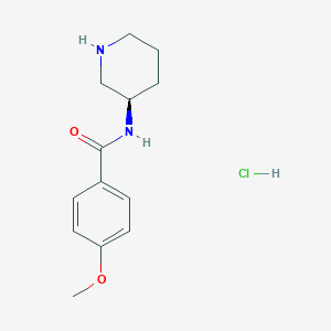 molecular formula C13H19ClN2O2 B8367256 (R)-4-methoxy-N-(piperidin-3-yl)benzamide hydrochloride 