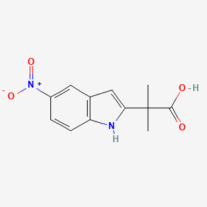 2-methyl-2-(5-nitro-1H-indol-2-yl)propanoic acid