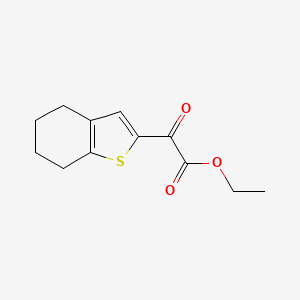 molecular formula C12H14O3S B8367293 Ethyl alpha-oxo-alpha-(4,5,6,7-tetrahydro-2-benzothienyl)acetate 