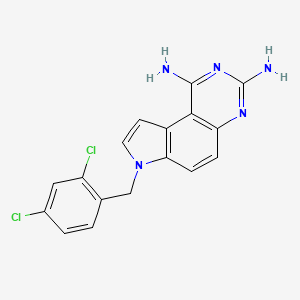 7-[(2,4-Dichlorophenyl)methyl]pyrrolo[3,2-f]quinazoline-1,3-diamine