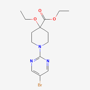 Ethyl 1-(5-bromopyrimidin-2-yl)-4-ethoxypiperidine-4-carboxylate