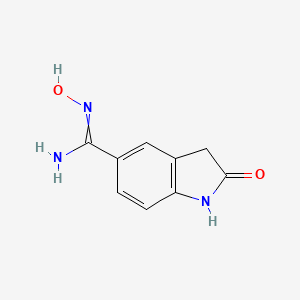 molecular formula C9H9N3O2 B8367352 N'-Hydroxy-2-oxoindoline-5-carboxamidine 