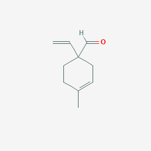 molecular formula C10H14O B8367371 4-Methyl-1-vinyl-cyclohex-3-enecarbaldehyde 