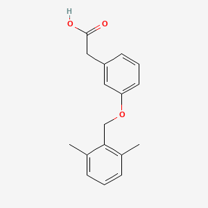 molecular formula C17H18O3 B8367394 3-(2,6-Dimethylbenzyloxy)phenylacetic acid 