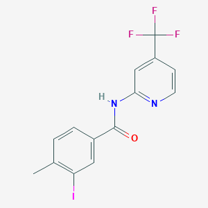 molecular formula C14H10F3IN2O B8367410 3-iodo-4-methyl-N-(4-(trifluoromethyl)pyridin-2-yl)benzamide 