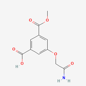 molecular formula C11H11NO6 B8367451 5-Carbamoylmethoxyisophthalic acid monomethyl ester 