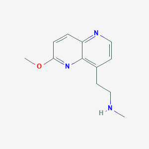 molecular formula C12H15N3O B8367453 [2-(6-Methoxy-[1,5]naphthyridin-4-yl)-ethyl]-methyl-amine 