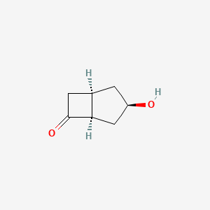 molecular formula C7H10O2 B8367494 (1R,3R,5R)-3-hydroxybicyclo[3.2.0]heptan-6-one 