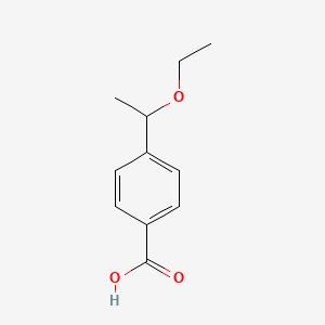 molecular formula C11H14O3 B8367508 4-(1-Ethoxyethyl)benzoic acid 