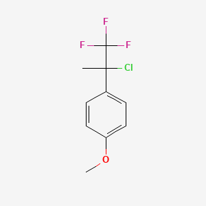 molecular formula C10H10ClF3O B8367553 1-Chloro-1-(4-methoxyphenyl)-1-trifluoromethylethane 