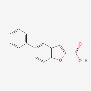 molecular formula C15H10O3 B8367554 5-Phenyl-2-benzofurancarboxylic acid 