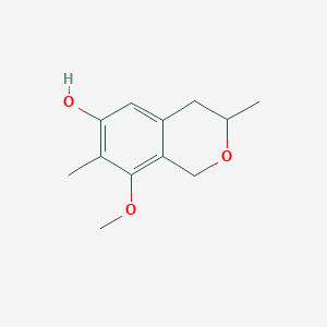 molecular formula C12H16O3 B8367575 3,7-Dimethyl-6-hydroxy-8-methoxyisochroman 