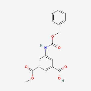 molecular formula C17H15NO6 B8367598 5-Benzyloxycarbonylamino-isophthalic acid monomethyl ester 