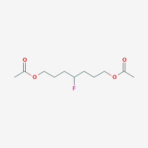 molecular formula C11H19FO4 B8367605 Acetic acid 7-acetoxy-4-fluoro-heptyl ester 