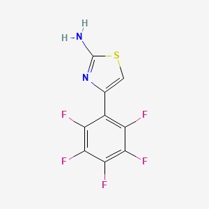 molecular formula C9H3F5N2S B8367618 4-Pentafluorophenyl-thiazol-2-ylamine CAS No. 187848-01-7