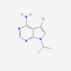 molecular formula C9H11BrN4 B8367638 5-bromo-7-(1-methylethyl)-7H-pyrrolo[2,3-d]pyrimidin-4-amine 