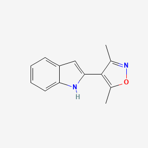 molecular formula C13H12N2O B8367673 2-(3,5-Dimethyl-1,2-oxazol-4-yl)-1H-indole CAS No. 83102-50-5
