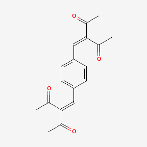 molecular formula C18H18O4 B8367698 3-[4-(2,2-Diacetylethenyl)benzylidene]-2,4-pentanedione 