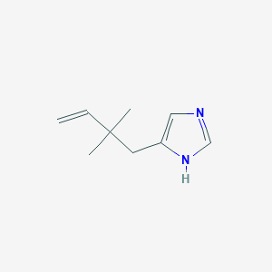 molecular formula C9H14N2 B8367709 4-(2,2-dimethylbut-3-en-1-yl)-1H-imidazole 