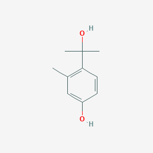 molecular formula C10H14O2 B8367717 alpha-Methyl-alpha-(4'-hydroxy-2'-methylphenyl)ethanol 