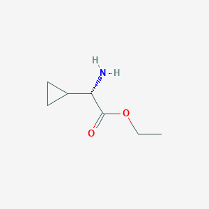 molecular formula C7H13NO2 B8367724 (S)-ethyl 2-amino-2-cyclopropylacetate 
