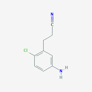 molecular formula C9H9ClN2 B8367771 3-(2-Cyanoethyl)-4-chloroaniline CAS No. 90691-36-4