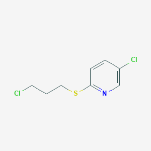 molecular formula C8H9Cl2NS B8367784 5-Chloro-2-[(3-chloropropyl)thio]pyridine 