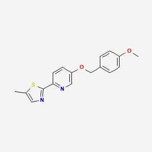 molecular formula C17H16N2O2S B8367794 2-(5-(4-Methoxybenzyloxy)pyridin-2-yl)-5-methylthiazole 